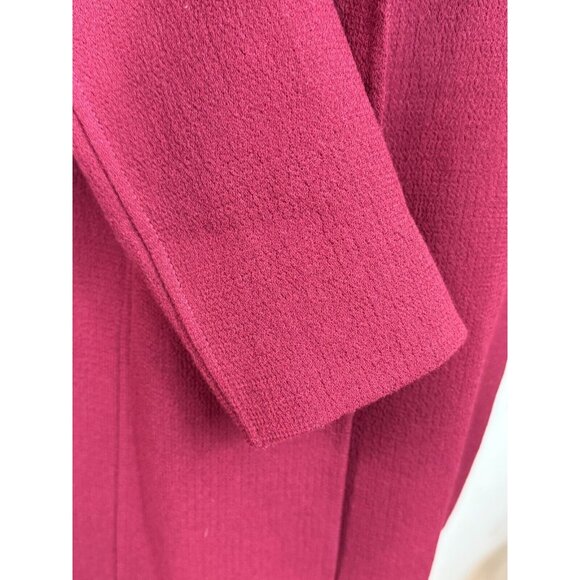 Lafayette‎ 148 Womens 100% Wool Burgundy Red Open Front Cardigan - Picture 3 of 15